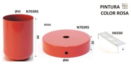 tapa cables y cubre portalamparas en rosa